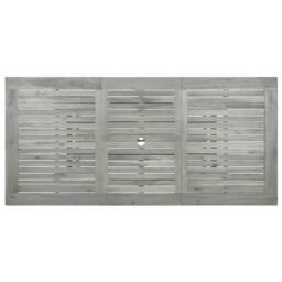 Berkfield Home Garden Dining Table (120-170)x80x75 cm Solid Acacia Wood in Grey - thumbnail 7