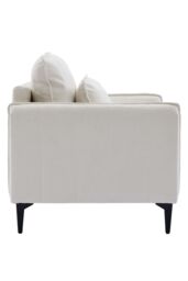 Living and Home Linen Single Sofa Armchair with Pillow in White - thumbnail 5