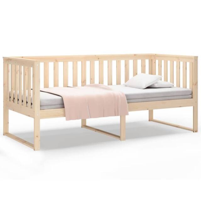 Berkfield Home Day Bed 90x200 cm Solid Wood Pine in Natural - image 1