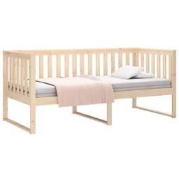 Berkfield Home Day Bed 90x200 cm Solid Wood Pine in Natural - thumbnail 3