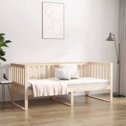 Berkfield Home Day Bed 90x200 cm Solid Wood Pine in Natural - thumbnail 4