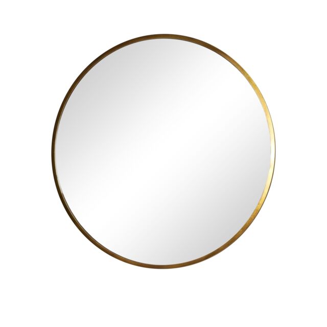 Melody Maison Large Round Gold Mirror 100cm X 100cm in Metallic Gold - Size: 100 cm X 100 cm - image 1