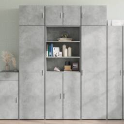 Berkfield Home Storage Cabinet Concrete Grey 70x42.5x225 cm Engineered Wood