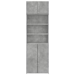 Berkfield Home Storage Cabinet Concrete Grey 70x42.5x225 cm Engineered Wood - thumbnail 4