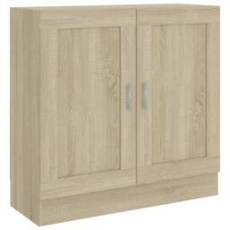 Berkfield Home Book Cabinet Sonoma Oak 82.5x30.5x80 cm Engineered Wood in Brown - thumbnail 2