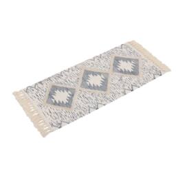 NESTLUNE 130cm Tufted Area Rug Tassel Washable Bedroom Living Room Floor Mat in Beige - Size: 100 cm x 100 cm - thumbnail 4