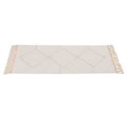 NESTLUNE 130cm Tufted Area Rug Tassel Washable Bedroom Living Room Floor Mat in Beige - Size: 100 cm x 100 cm - thumbnail 5
