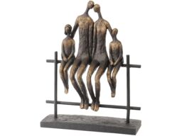Libra Interiors Duxford Bench Family Of Four Sculpture in Bronze - thumbnail 1