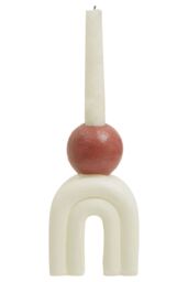 Orsina Antique Candle Holder For Living Room, Modern Candle Holder with Base, Large Candle Holder For Home in Cream - thumbnail 3
