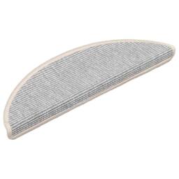 Berkfield Home Stair Mats Self-adhesive 15 pcs 56x17x3 cm Silver - Size: Medium - thumbnail 3