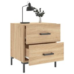 Berkfield Home Bedside Cabinet Sonoma Oak 40x35x47.5 cm Engineered Wood in Brown - thumbnail 4