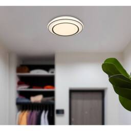Netlighting Logan Integrated LED Semi Flush Ceiling Light White Matt LED 3000K - thumbnail 4
