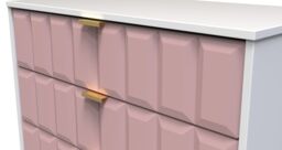 Ready Assembled 2 U Metro 4 Drawer Chest (Ready Assembled) in Dusty Pink - thumbnail 4