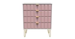 Ready Assembled 2 U Metro 4 Drawer Chest (Ready Assembled) in Dusty Pink - thumbnail 1
