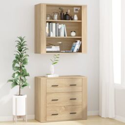 Berkfield Home Highboard Sonoma Oak Engineered Wood in Brown - thumbnail 3