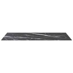 Berkfield Home Table Top Black 100x50 cm 6mm Tempered Glass with Marble Design - thumbnail 3