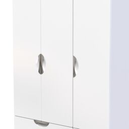 Ready Assembled 2 U Holborn Tall Triple 2 Drawer + Drawer Wardrobe (Ready Assembled) in White - thumbnail 4