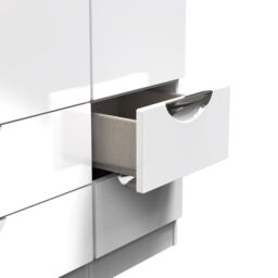 Ready Assembled 2 U Holborn Tall Triple 2 Drawer + Drawer Wardrobe (Ready Assembled) in White - thumbnail 8