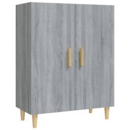 Berkfield Home Sideboard Grey Sonoma 70x34x90 cm Engineered Wood - Size: 70 x 34 x 90 cm