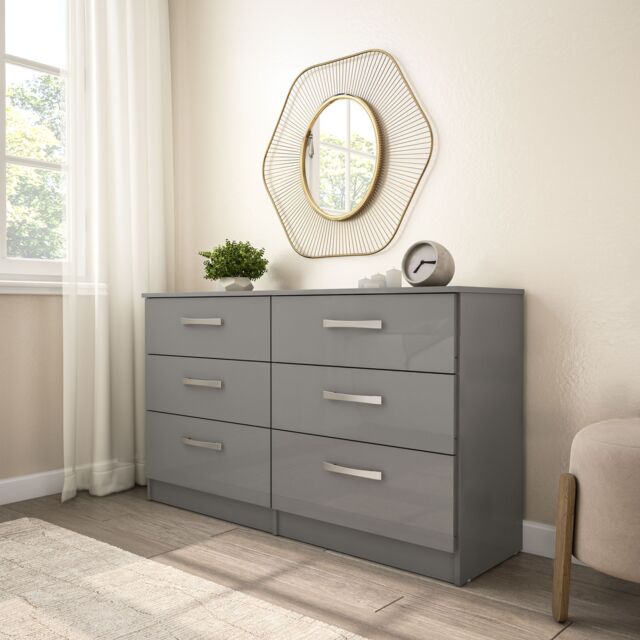 Birlea Lynx 6 Drawer Chest in Grey - image 1