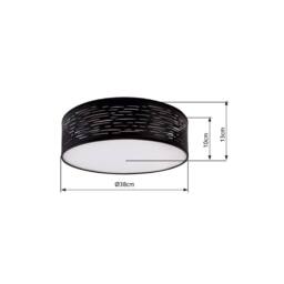 Netlighting Tunno Cylindrical Ceiling Light Black LED 30006000K - thumbnail 5