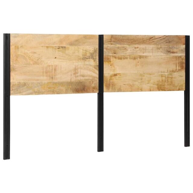Berkfield Home Headboard 180 cm Solid Wood Mango & Iron in Brown - image 1