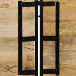 Berkfield Home Headboard 180 cm Solid Wood Mango & Iron in Brown - thumbnail 7