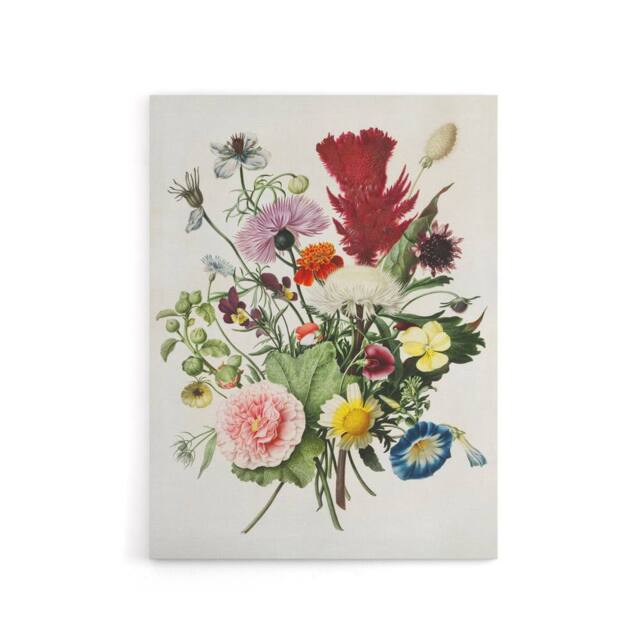 "Artery8 Herman Henstenburgh Colourful Bouquet of Flowers Canvas Wall Art Print - Size: W12"" x H16""" - image 1