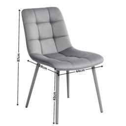 KOSY KOALA Dining Table & 6 Chairs Modern Grey Table With 6 Chairs - thumbnail 3