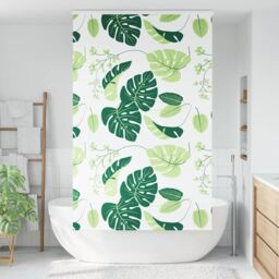 Berkfield Home Shower Roller Blind with Cassette 130x240 cm Fabric Width 126 cm in Green - thumbnail 2