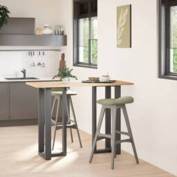 Berkfield Home Modern Bar Table Legs T-Shaped¬†2 pcs Anthracite 50x35x(100-101) in Dark Grey - thumbnail 3