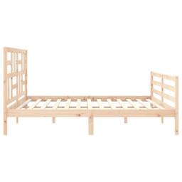 Berkfield Home Beautiful Bed Frame without Mattress 200x200 cm Solid Wood in Light Tan - thumbnail 7