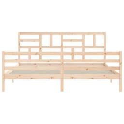 Berkfield Home Beautiful Bed Frame without Mattress 200x200 cm Solid Wood in Light Tan - thumbnail 6