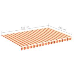 Berkfield Home Replacement Fabric for Awning Yellow & Orange 3.5x2.5 m - thumbnail 6