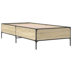 Berkfield Home Bed Frame without Mattress Sonoma Oak 90x200 cm in Brown - thumbnail 3