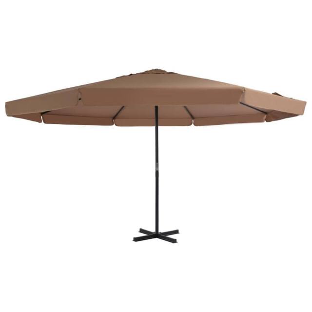 Berkfield Home Outdoor Parasol with Aluminium Pole 500 cm Taupe in Beige - image 1