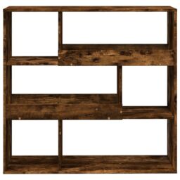 Berkfield Home Book Cabinet/Room Divider Smoked Oak 100x33x94.5 cm in Brown - thumbnail 4