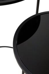 Orsina Avento Set Of Two Round Black Plant Stands - thumbnail 4