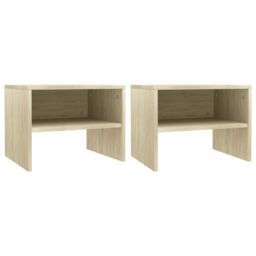 Berkfield Home Bedside Cabinets 2 pcs Sonoma Oak 40x30x30 cm Engineered Wood in Brown - Size: 40 x 30 x 30 cm - thumbnail 1