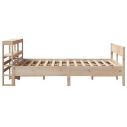 Berkfield Home Decorative Bed Frame without Mattress 120x190 cm Small Double Sol in Light Brown - thumbnail 5