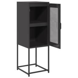 Berkfield Home Sideboard Black 36x39x107 cm Cold-rolled Steel - Size: 36 x 39 x 107 cm - thumbnail 7