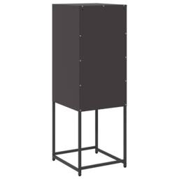 Berkfield Home Sideboard Black 36x39x107 cm Cold-rolled Steel - Size: 36 x 39 x 107 cm - thumbnail 8