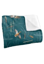 JQ Licensing Bs-Jp Waterfowl Marsh Ducks Hunting Pattern Silky Touch Super Soft Throw Blanket 152 X 127 cm in White - thumbnail 3