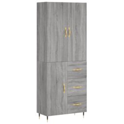Berkfield Home Highboard Grey Sonoma 69.5x34x180 cm Engineered Wood - thumbnail 2
