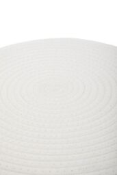 Orsina Durable White Cotton Rope Stool, Stylish Kitchen Stool For Bedroom, Versatile Design Bar Stool For Guests - thumbnail 4