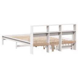 Berkfield Home Bookcase Bed without Mattress White 140x200 cm Solid Wood Pine - thumbnail 6