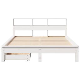Berkfield Home Bookcase Bed without Mattress White 140x200 cm Solid Wood Pine - thumbnail 4