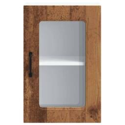 Berkfield Home Kitchen Wall Cabinet with Glass Door Kalmar Old Wood Engineered Wood in Brown - thumbnail 6