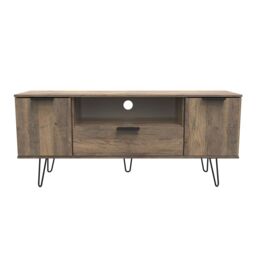 Ready Assembled 2 U Fuji 2 Door 1 Drawer Wide TV Unit (Ready Assembled) in Dark Brown