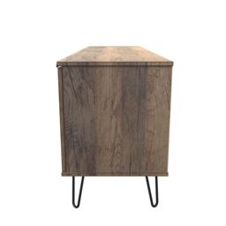 Ready Assembled 2 U Fuji 2 Door 1 Drawer Wide TV Unit (Ready Assembled) in Dark Brown - thumbnail 2